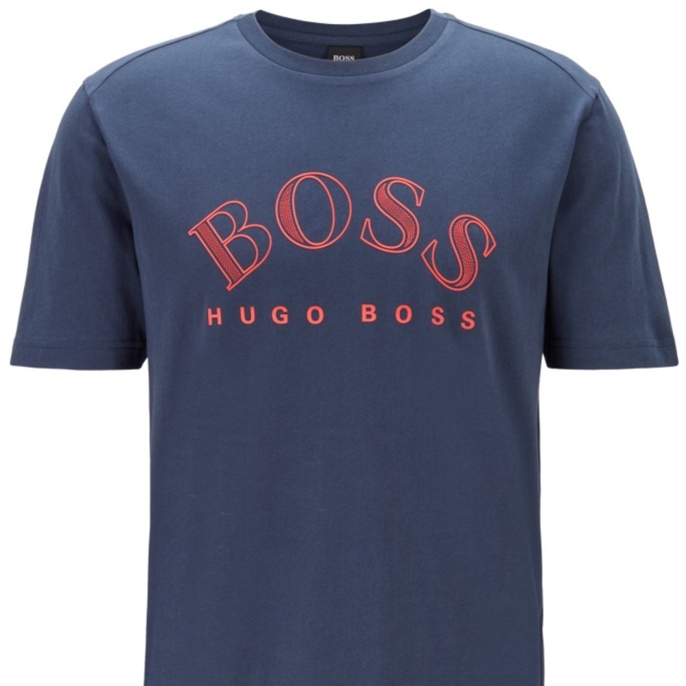 NWT Hugo Boss Blue Cotton-Jersey T-Shirt